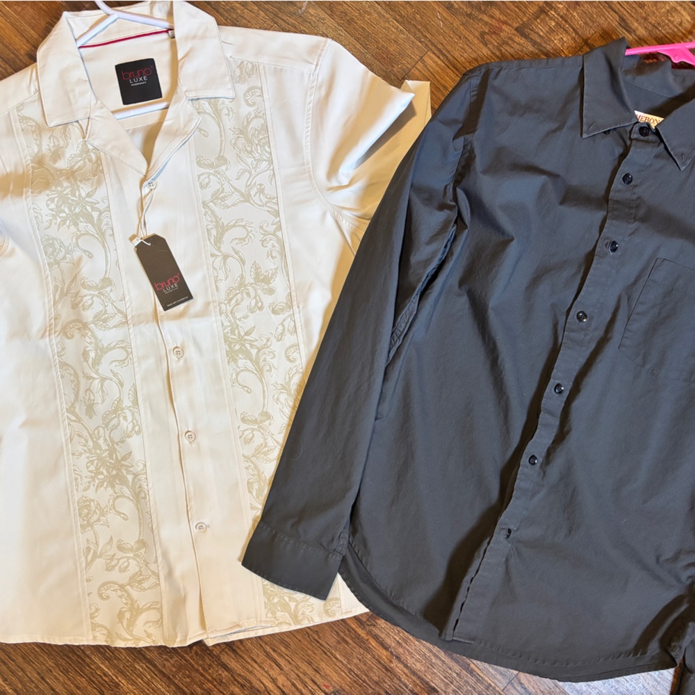 Black and White Button-Up Shirts